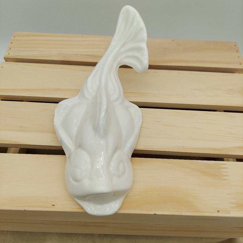 White Koi Fish Decoration Tiki Style